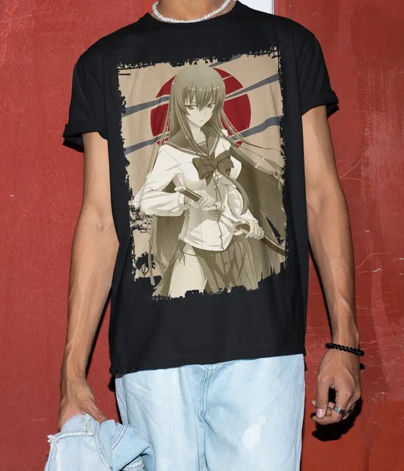 

Unisex Highschool of the Dead Saeko Busujima Anime Woman T-Shirt, Manga Shirt