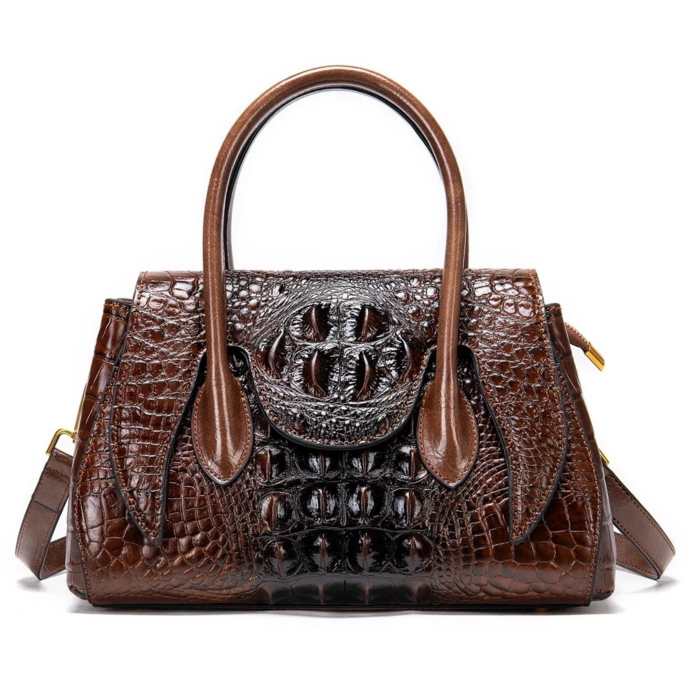 

Genuine Leather Luxury Designer Women Handbags Crocodile Top Handle Bag Satchel Bags For Handbag