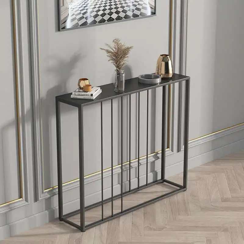 

Customization: modern simple wrought iron entrance table, entrance table, against the wall, narrow shelf, ultra-narrow strips