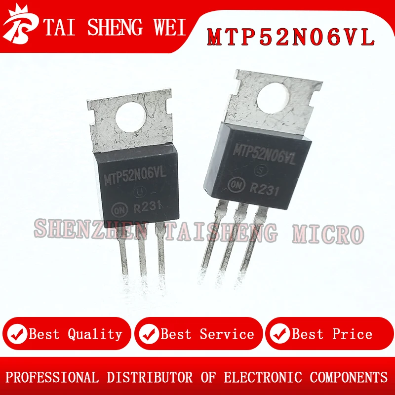 10 Pcs Of MTP52N06V… - image