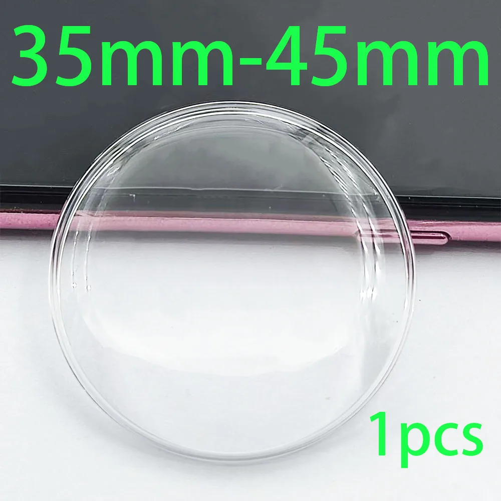 

watch mirror accessory, rubber mirror, acrylic pot cover type transparent fat face mirror 35mm-45mm