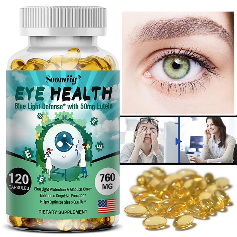 

Soomiig Eye Protection Vitamins - Lutein + Zeaxanthin, Relieve Eye Fatigue, Dry Eyes and Vision Health, Prevent Myopia