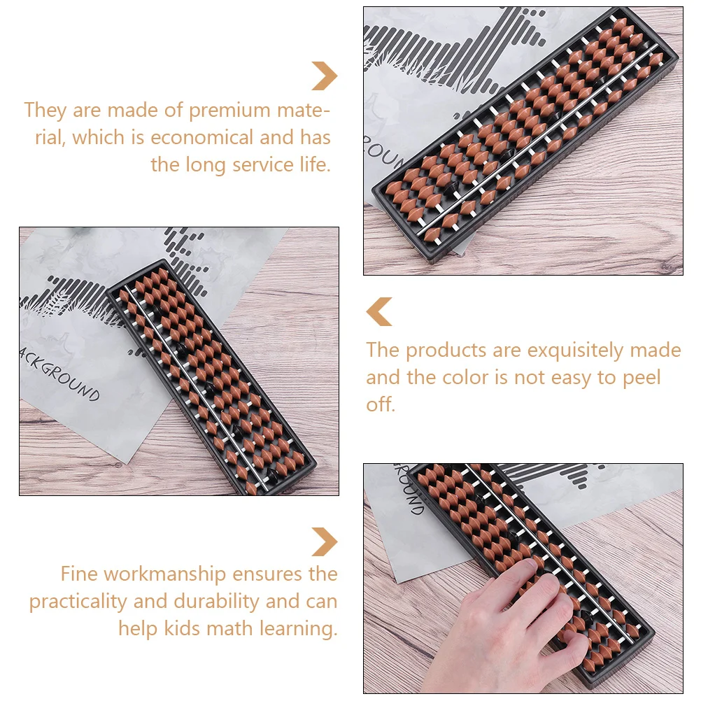 2 uds. Ábaco de matemáticas, juguete Soroban para niños, educativo de plástico marrón pequeño