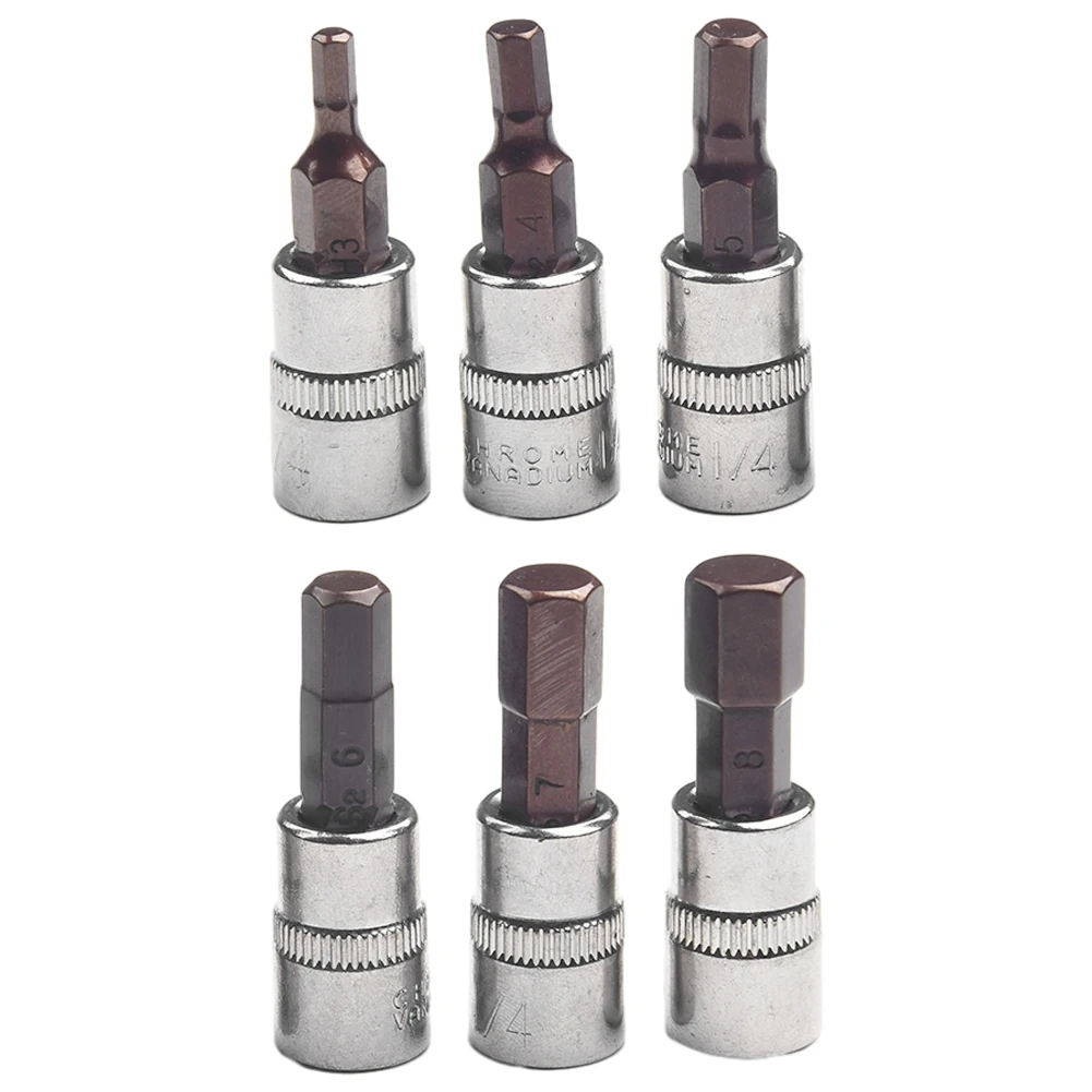 Antriebssockel Schraubendreher Bit Steckschlüssel Handwerkzeuge Sechskantkopf Ersatzzubehör 1/4 Zoll Chrom-Vanadium-Stahl