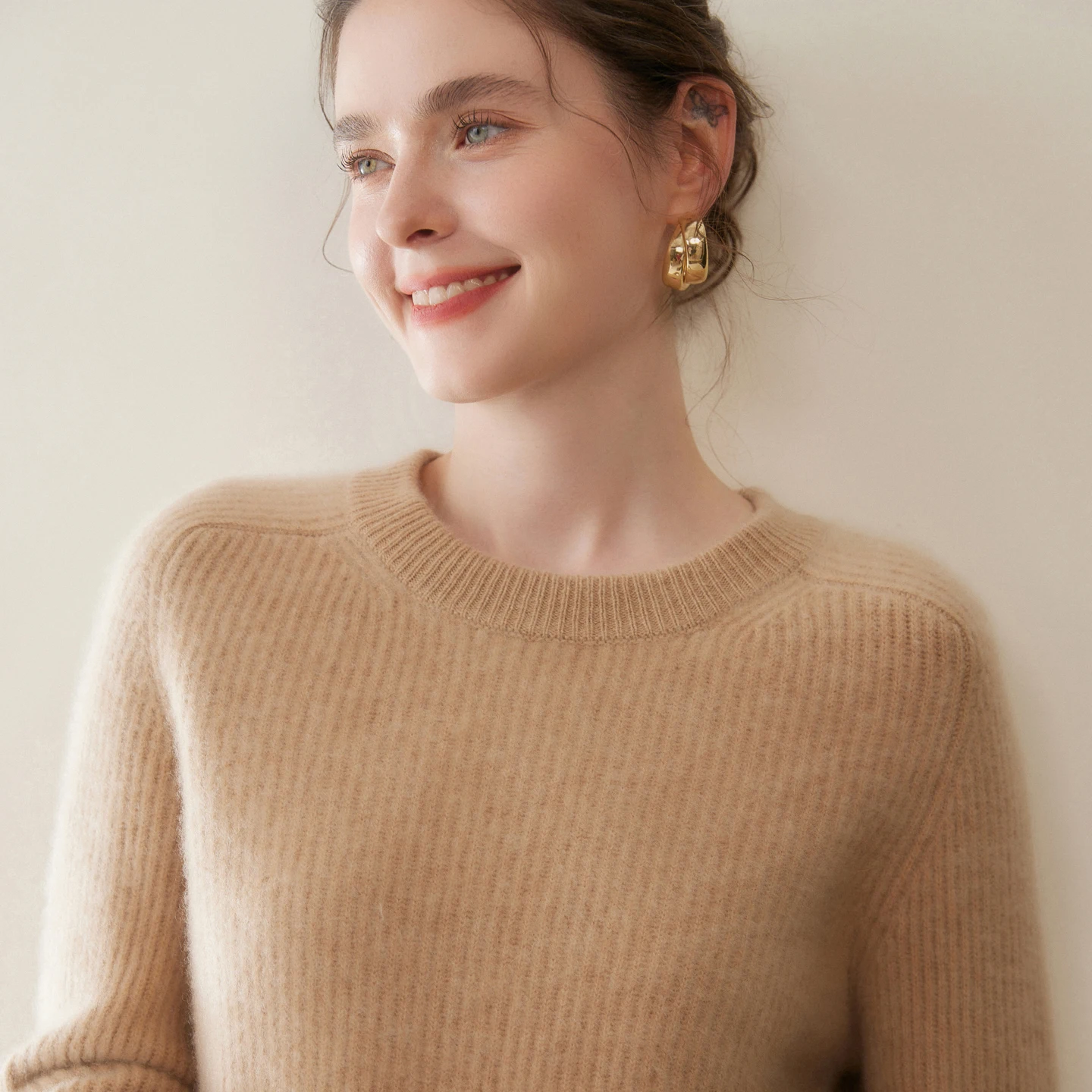 2025 Autumn Winter New 100% Cashmere Sweater Women\'s O-Neck Thicken Warm Sweaters Female Loose Size Knit Pullover Bottoming Tops