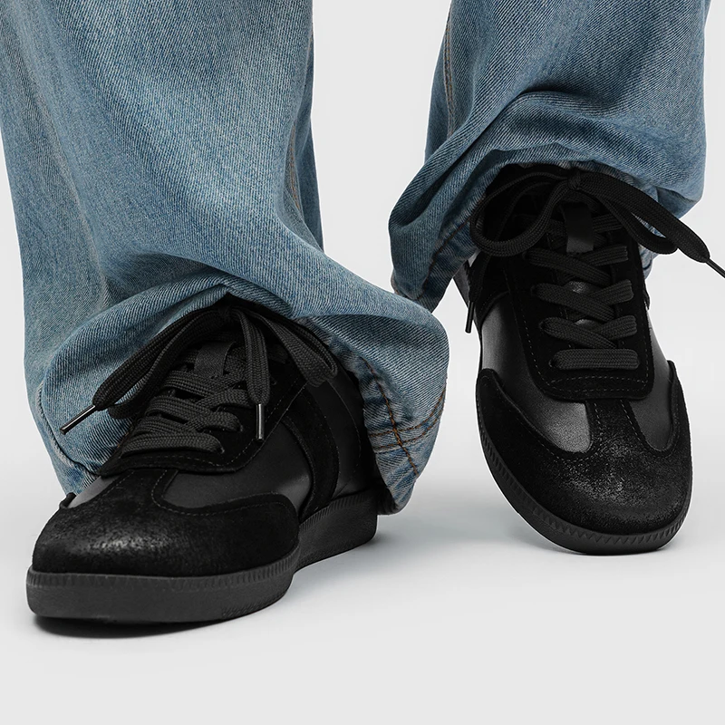 Men Minimalist Style Color Blocked Forrest Gump Shoes with A Soft Surface Comfortable Non Slip Commuting Casual Board Shoes