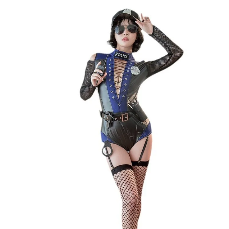 Sexy poliziotta uniforme Set Halloween Cosplay Costume della polizia prodotti del sesso abito da sposa abiti corti abbigliamento gonna 18 scuola