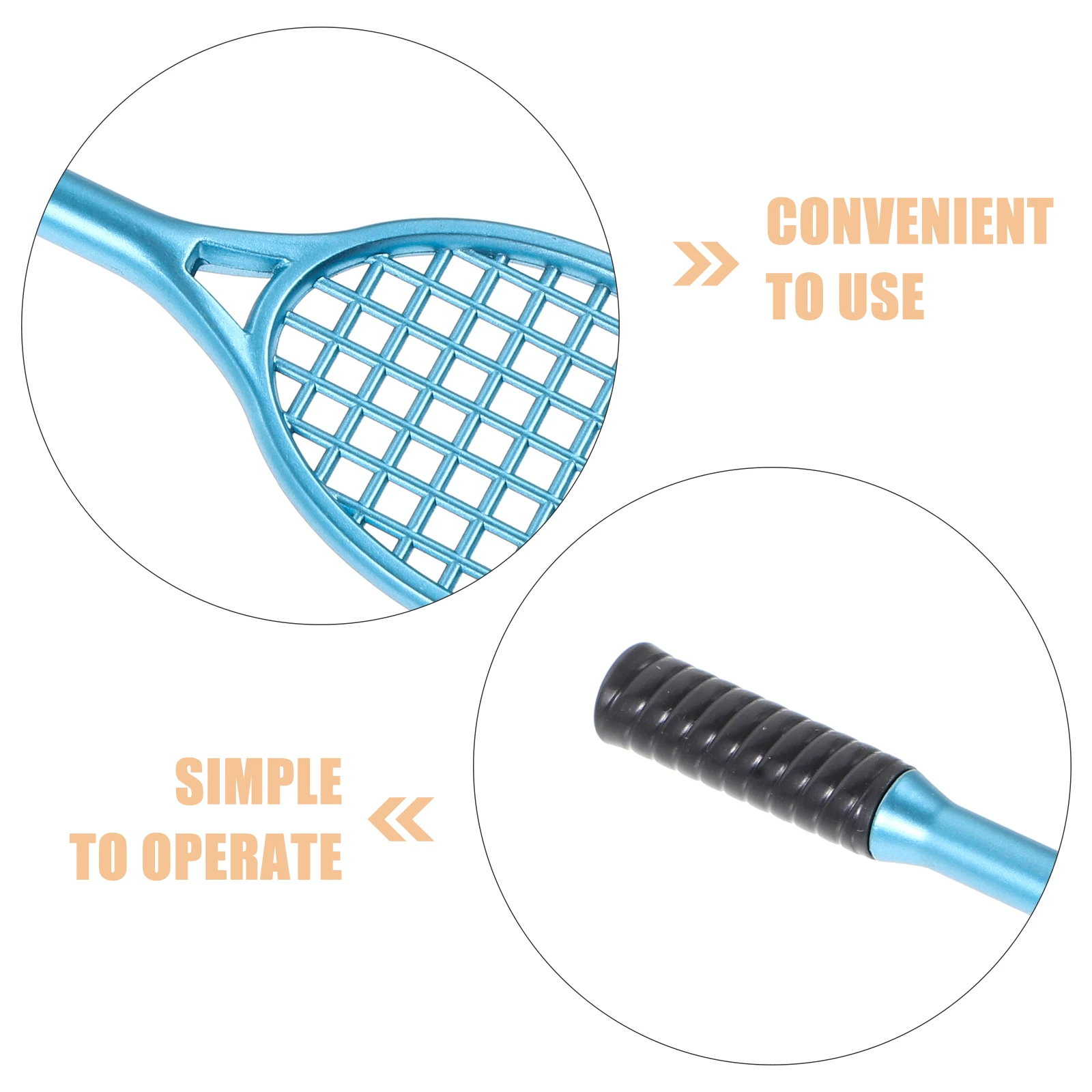 

12Pcs Cartoon Racket Shape Gel Pens Cute School Supplies Student Gifts Silver