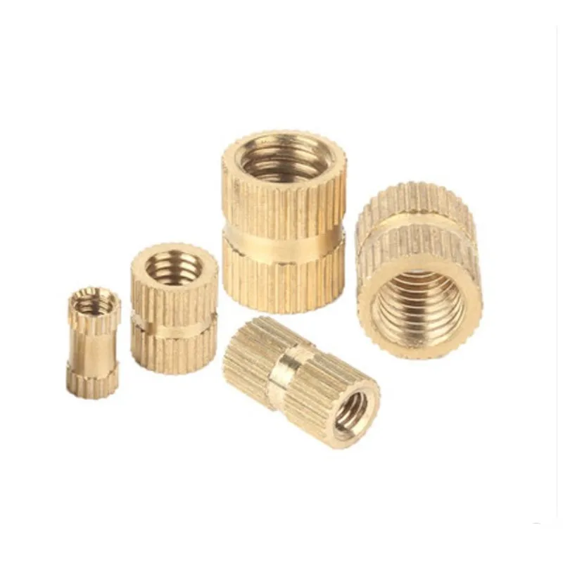 100pcs/50pcs/10pcs M1 M1.2 M1.4 M2 M2.5 M3 M4 M5 M6 M8 M10 Brass Insert Nut Injection Molding Brass Knurled Thread Inserts Nuts
