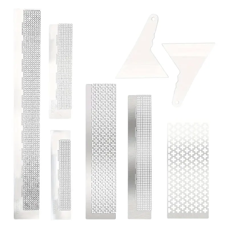 

BAAG-Diamond Painting Ruler Set(8 Pieces) Includes Stainless Steel Mesh& Fixing Tools- For DIY Kits