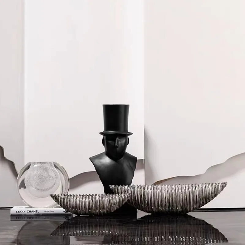Light luxury style personalized creative flower pot composite material flower device living room desktop flower arrangement home