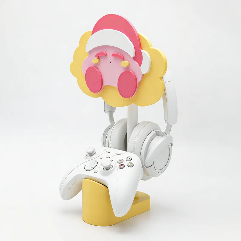 맞춤형 핑크색 원형 플러시 캐릭터 헤드폰 거치대, 귀엽 - Headphone Stand Desk 리뷰 및 가격