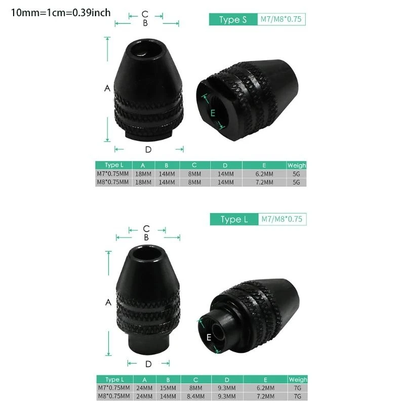 G92C Multifuncional Taladro sin llave Herramienta rotativa Rotaria 4 Tipos Opcionales Adaptador Mini Mandrel Universal