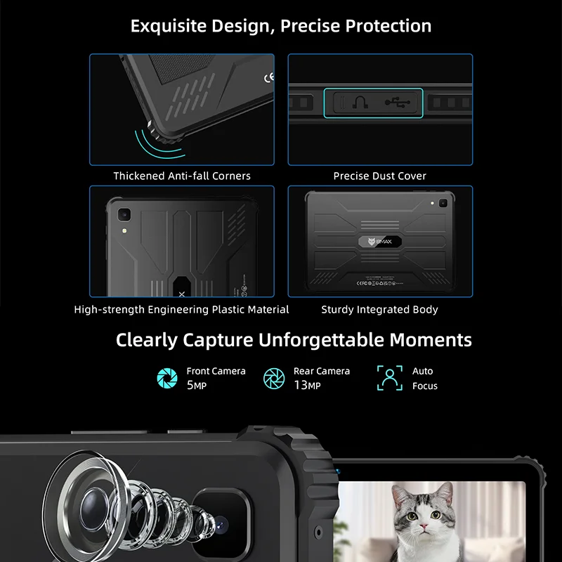 BMAX Android 14MaxPad I10S Pro tela de 10,1 polegadas 6 GB + 8 GB, armazenamento estendido de 128 GB, processador de oito núcleos, tablet para jogos comerciais