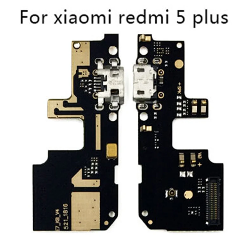1pc USB Charging Port Charger Board Flex Cable For Redmi 5 Plus Dock Plug Connector With Microphone Flex Cable
