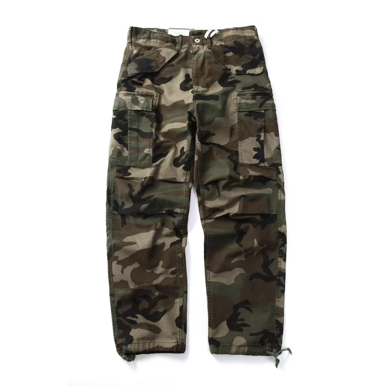 RRL خمر فضفاض مستقيم الساق متعدد كيت المظلي العمل بنطلون الثقيلة دو عارضة السراويل للرجال الشباب الطاقة Sle