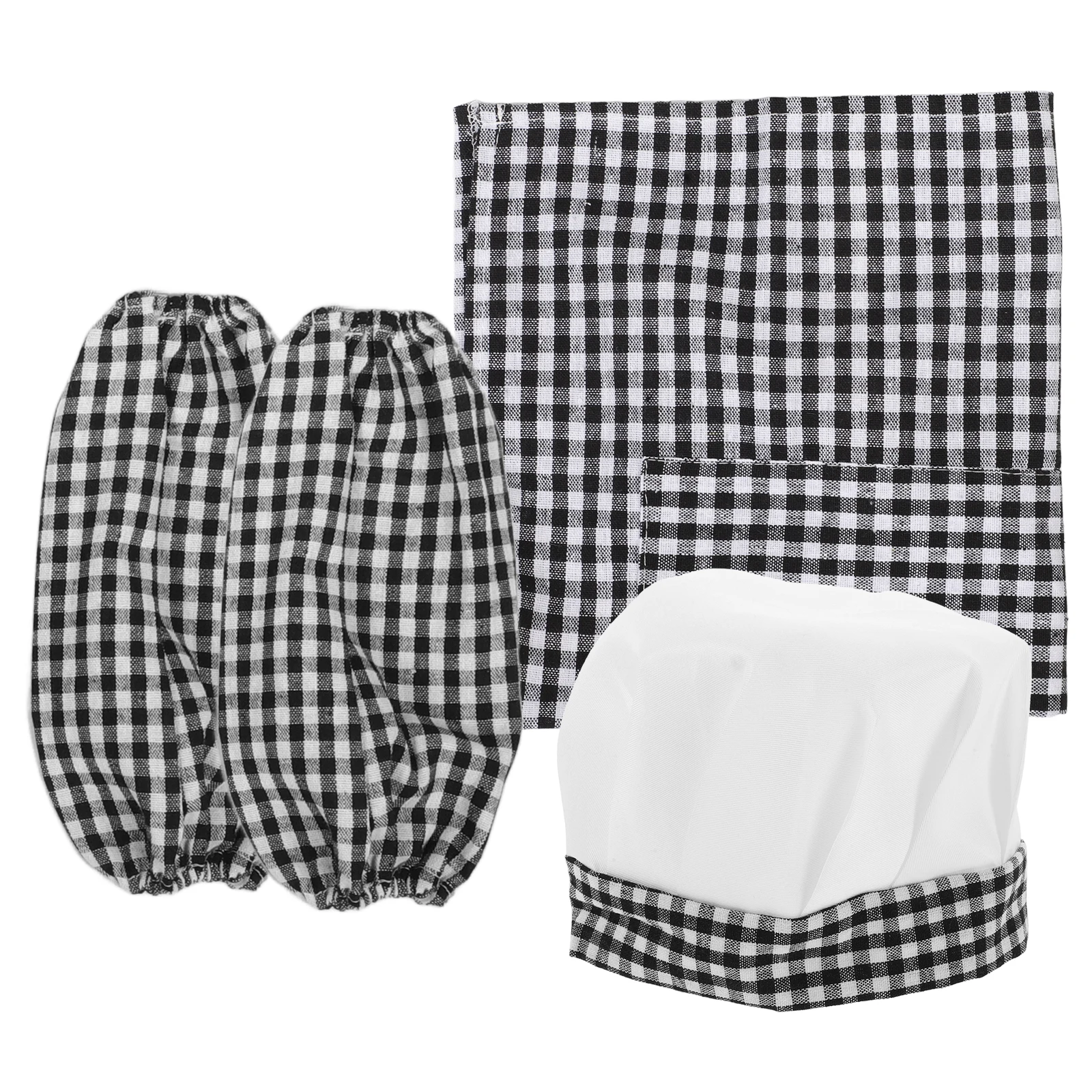 

Children Chef Apron Kids Cooking Uniforms White Hat Toddler Kitchen Apparel Sturdy Comfortable Longtime Use Bright Colors