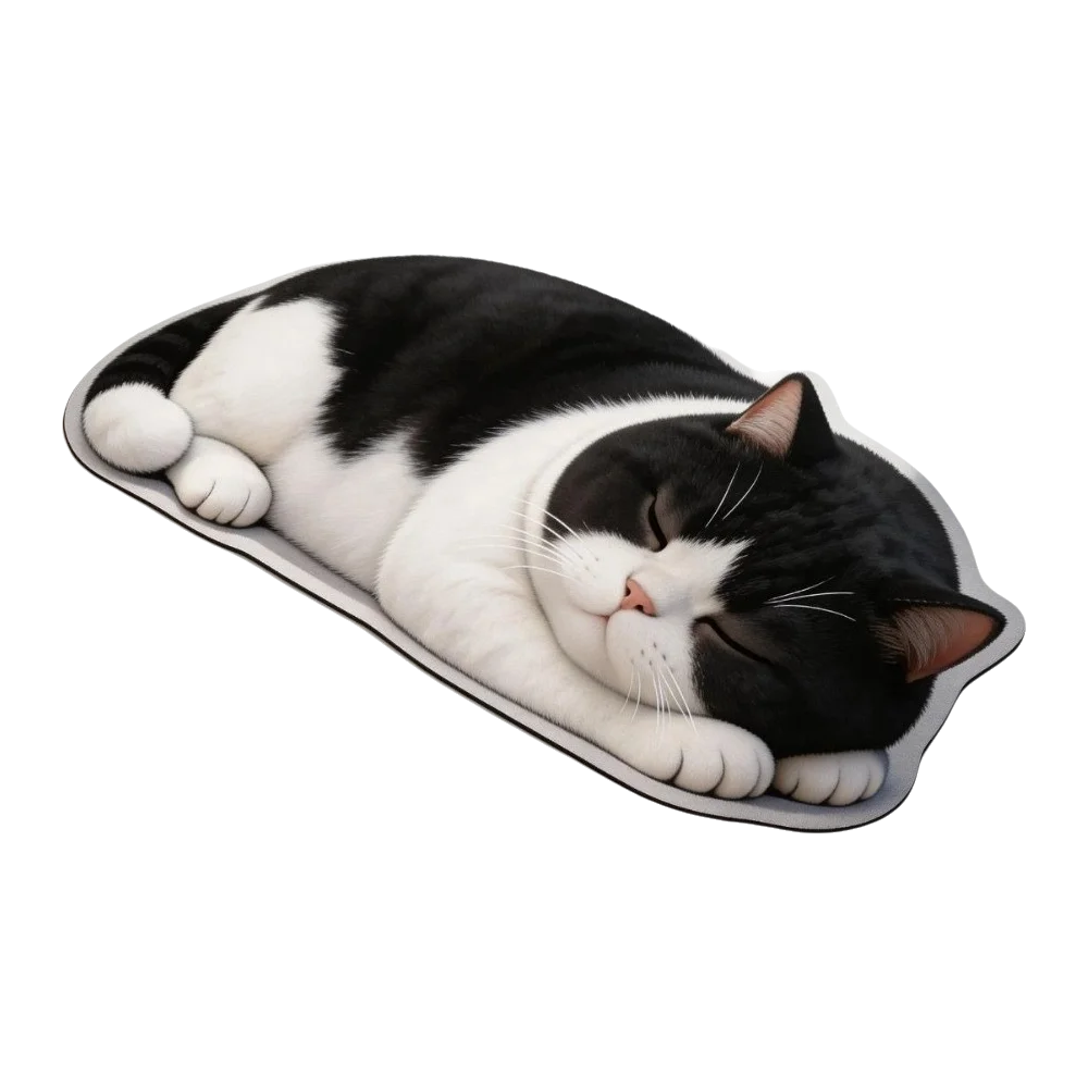 Super Absorbent Simulation Cat Floor Mat Wear Resistant Design Foldable Washable Diatom Absorbent Doormat Oil Proof