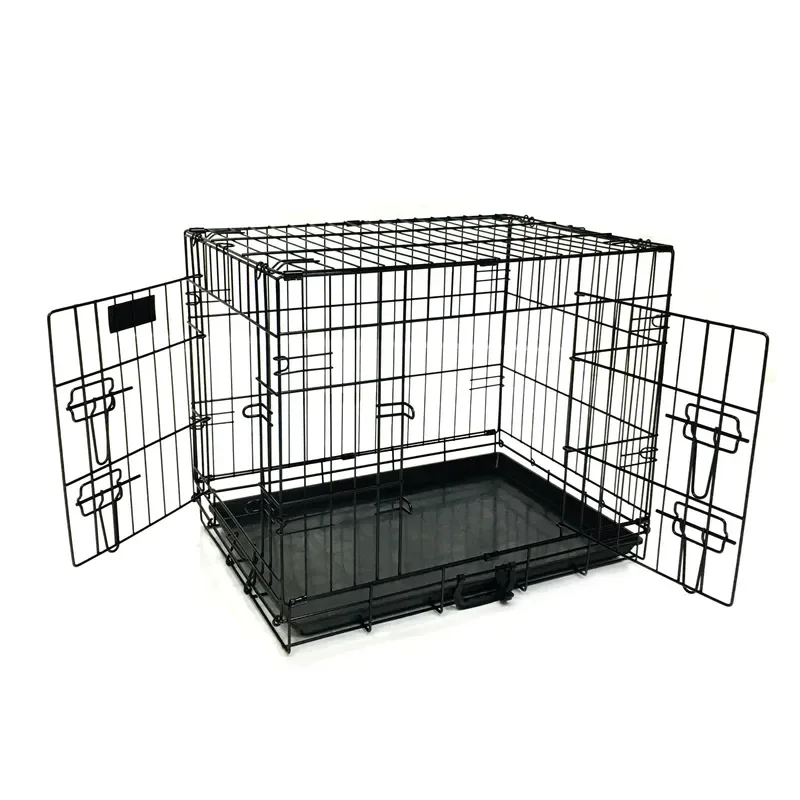 YOELLEN 2026 NEW High Quality Durable Folding Large Dog Crate for Outdoor Use Metal Reinforced Breathable Horizontal Sliding