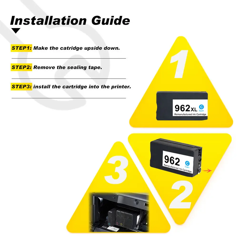 4PK 962XL Zwart 962XL Cmy Cartridges 3HZ99AN Voor Hp Officejet Pro 9010 9012 9014