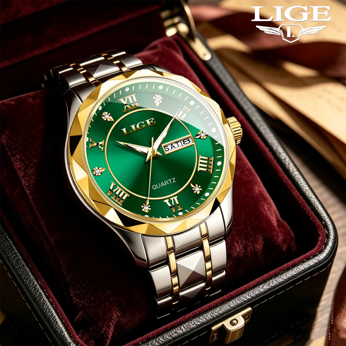LIGE 2026 Simple Men Watches Waterproof Luminous Fashion Business Clock Stainless Steel Quartz Wristwatch For Men Reloj Hombre