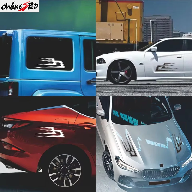 2PCS For Volvo/Scania/DAF Car Boomerang Truck Roof Hood Decals - Fit Eye-Catching Graphics Stickers for Truck Enthusiasts