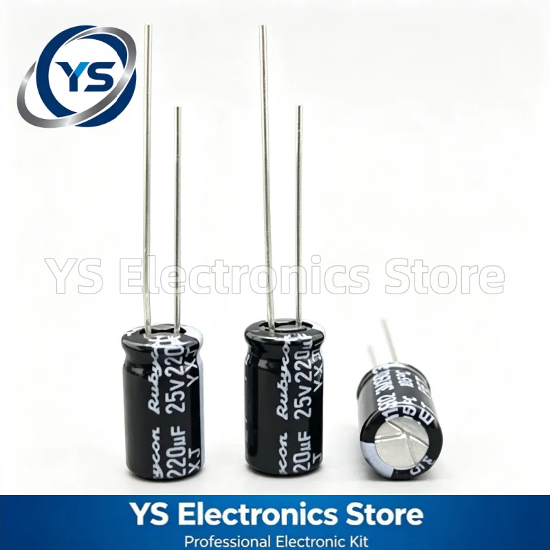 Rubycon YXJ Series 25V220UF 6.3x11mm 25YXJ220M6.3X11 220UF25V 25V 220UF Electrolytic Capacitor Brand New Genuine Japan Original