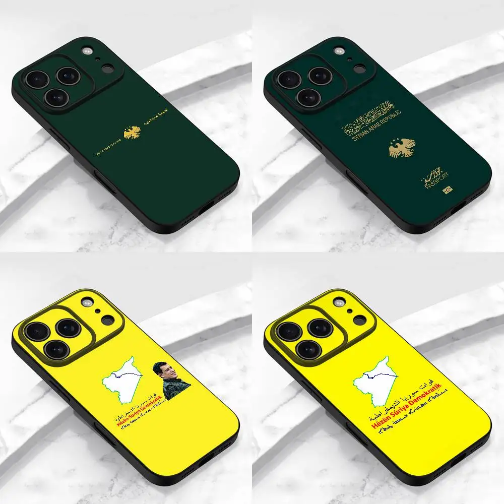 

Syria Syrian Democratic Forces Flag Map Phone Case For iPhone 15,16,12,14,13,11,17,Pro,Max,Plus,E,Air,Mini Black Cover