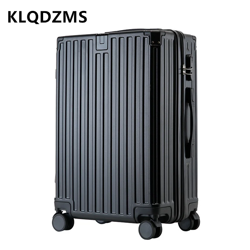 KLQDZMS 20 "22" Bagagli Nuovo Trolley con telaio in alluminio resistente e addensato Solido 24 "26" 28 pollici Scatola d'imbarco Valigia con rotelle