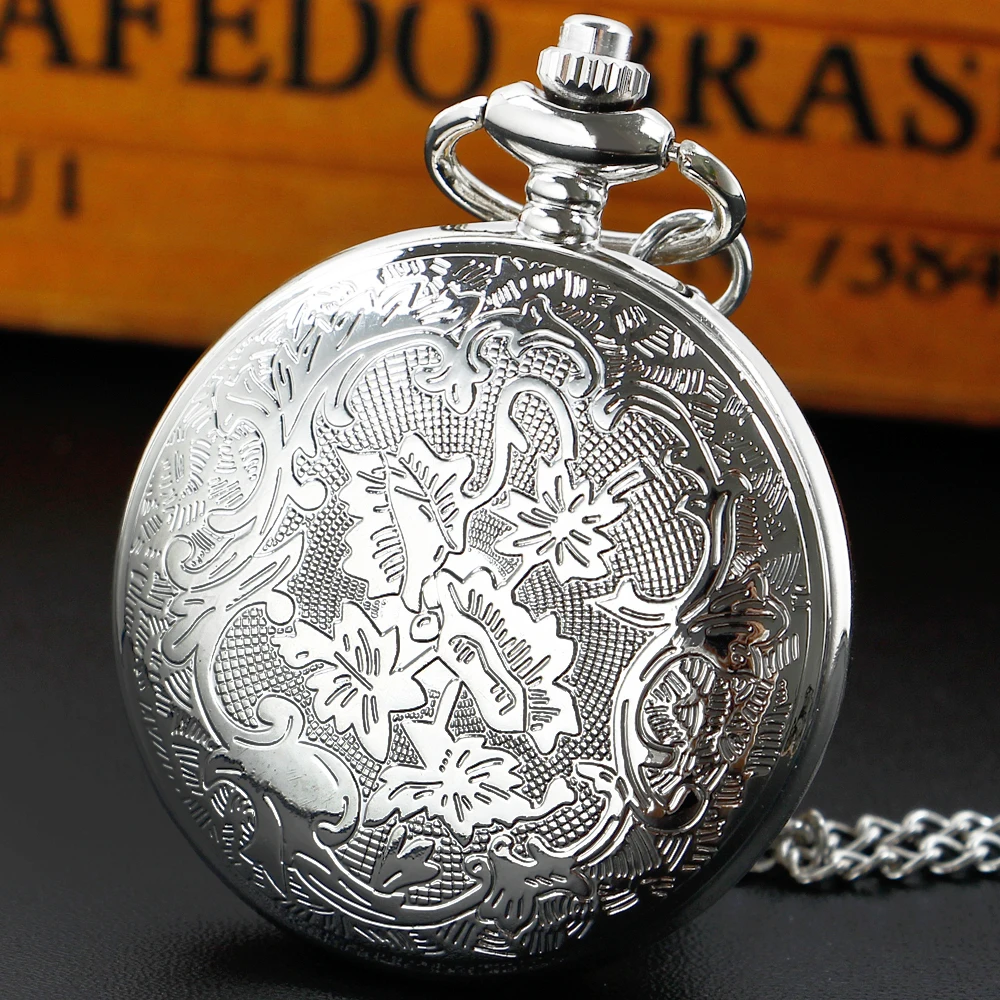 Exquisite Retro Roman Digital Quartz Pocket Watch Gift for Men and Women Practical Popular Pockets Chain Watches