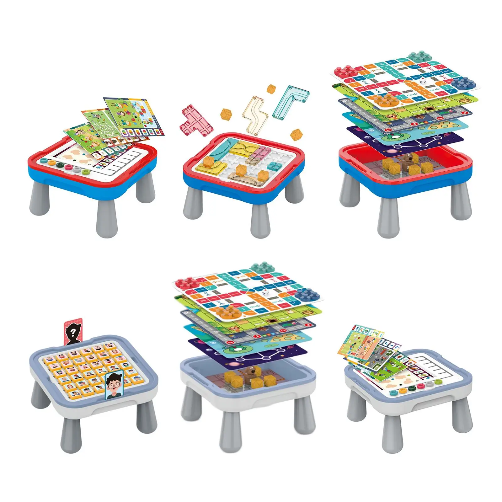 Developmental Toys 2 in 1 Board Games and Puzzles Montessori Educational Classic Strategy Game for Preschool Boy and Girl