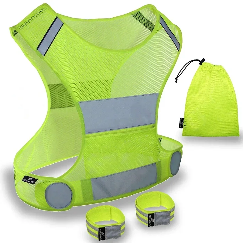 Outdoor Running Reflective Vest Cycling Vest  Lightweight Safety Fishing Vest Sports Gear for Women Men