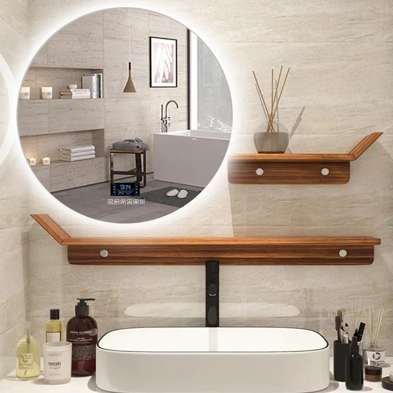 

Vanity Round Bathroom Mirror Lights Touch Led Smart Bathroom Mirror Anti Fog Wall Mounted Espelhos Com Luzes Home Decor CC50BM