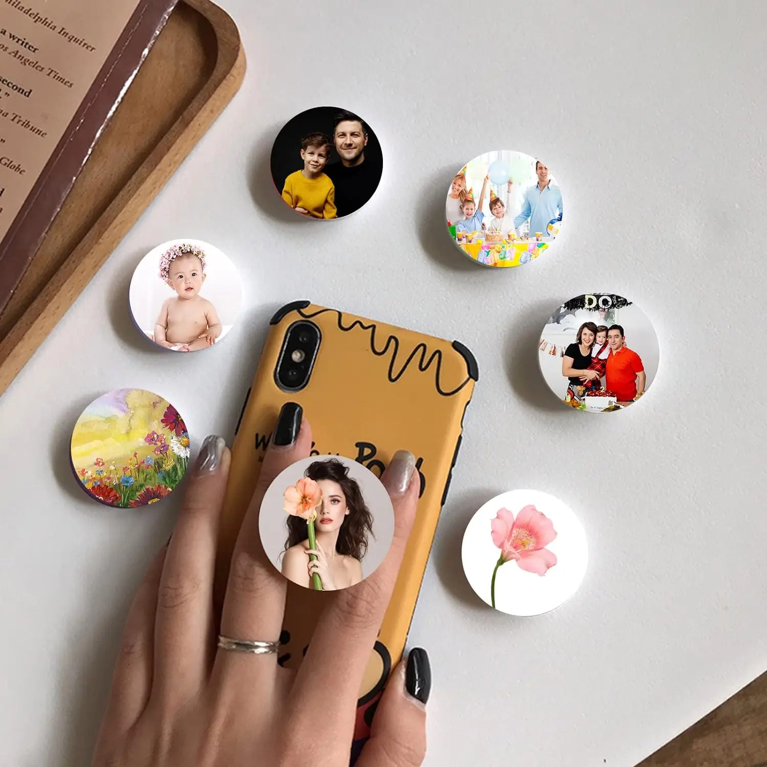 30 Pieces 1.5 Inch Sublimation Blank Aluminum Stickers Sublimation Aluminum Sheet Round Metal Board Photo Pendant DIY