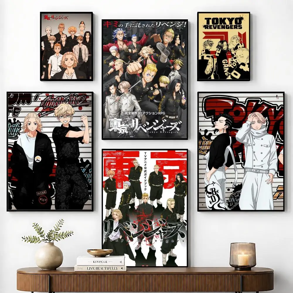 Anime T-Tokyo R-Revenger Poster Perfect Sticker Self Adhesive for Office Home Theater Wall Art Decor Fancy Gift