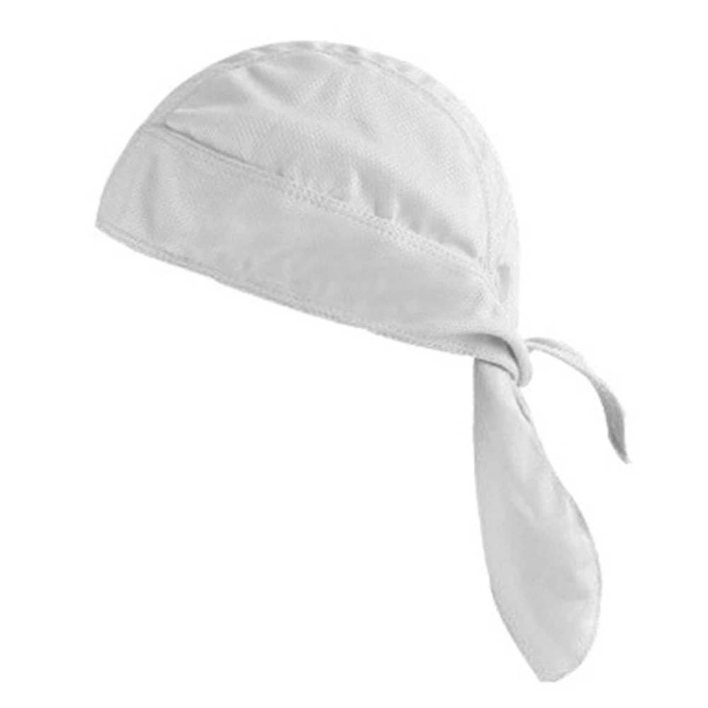 Quick Dry Head Scarf Pure Cycling Cap Summer Men Running Riding Bandana Headscarf Pirate Hat Hood Headband White