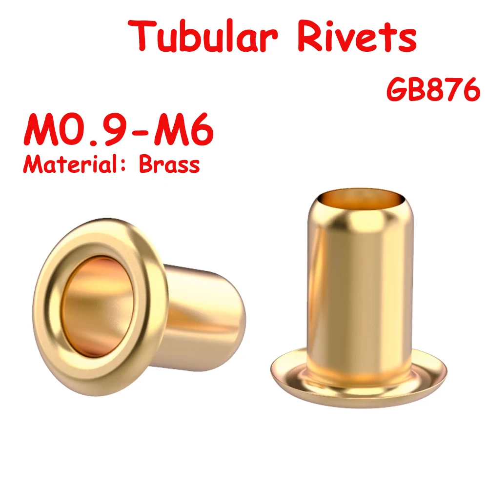 

Yiqianyuan GB876 M0.9-M6 Copper Tubular Rivets Hollow Rivet Nuts Double-Sided PCB Nails for Circuit Board