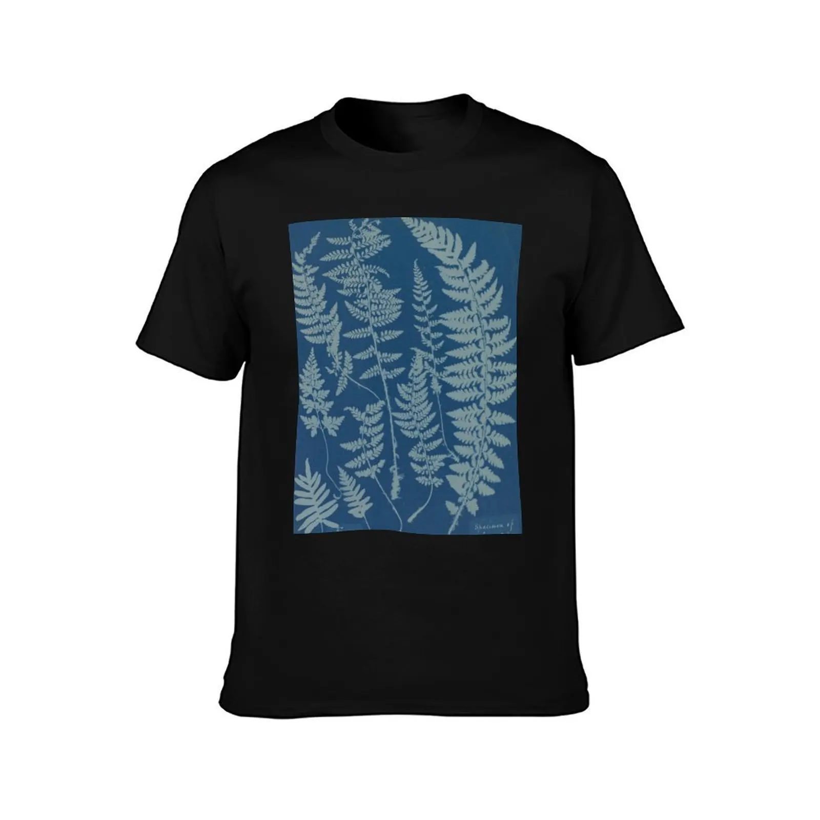 Anna Atkins Ferns. Specimen of Cyanotype 1840s T-Shirt Fashion Casual Short Sleeve T-Shirt
