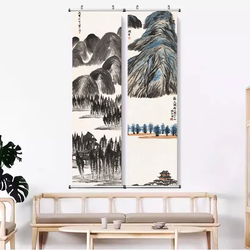 Zen Abstract Traditional Chinese Style Qi Baishi Wall Art Canvas Painting Poster Picture Print For Office Living Room Home Décor