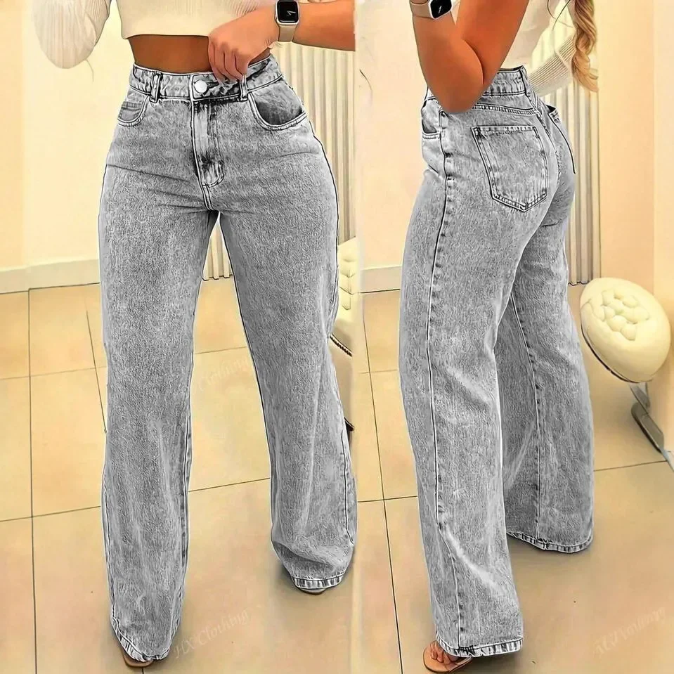 Autumn High Quality European and American New Fashion Straight Casual Jeans