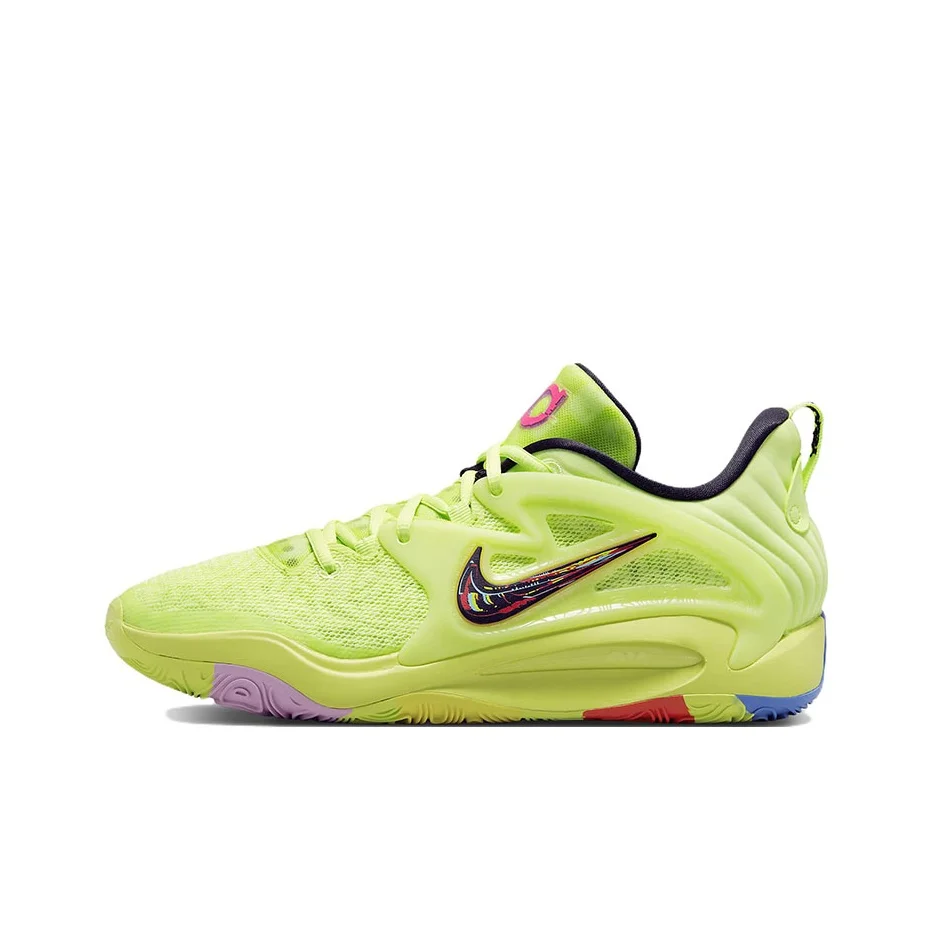 Nike KD 15 Basketball Shoes Men's Low Top Neon Yellow DM1053-700