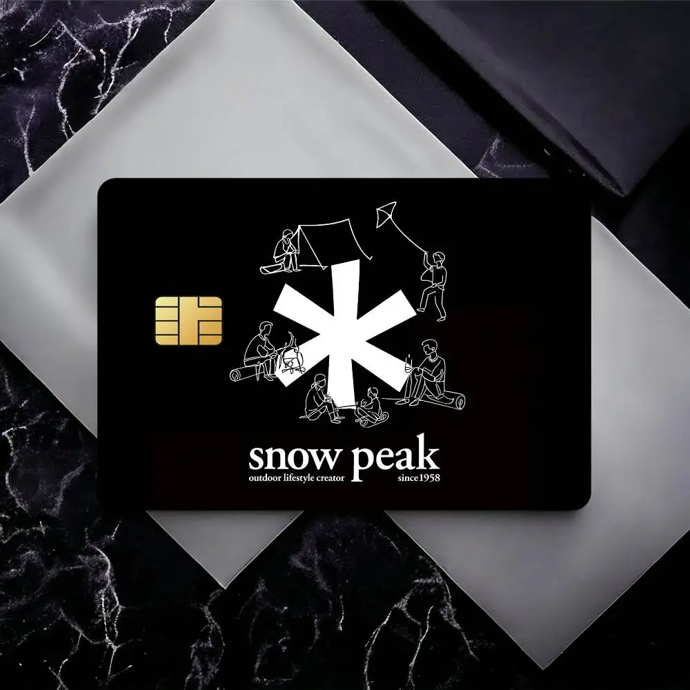 Fashion S-Snow Peaks Credit Card Skin Stickers for Bank Card Bus Metro Card Sticker Waterproof Gift