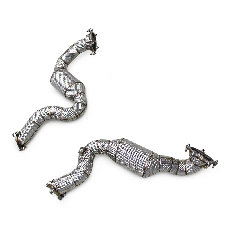 

Tuning Stainless Steel Exhaust Downpipe Pipe For Audi S6/S7 C7 4.0T 2013-2018 High Flow Catted Exhaust Pipe With Catalyst Escape