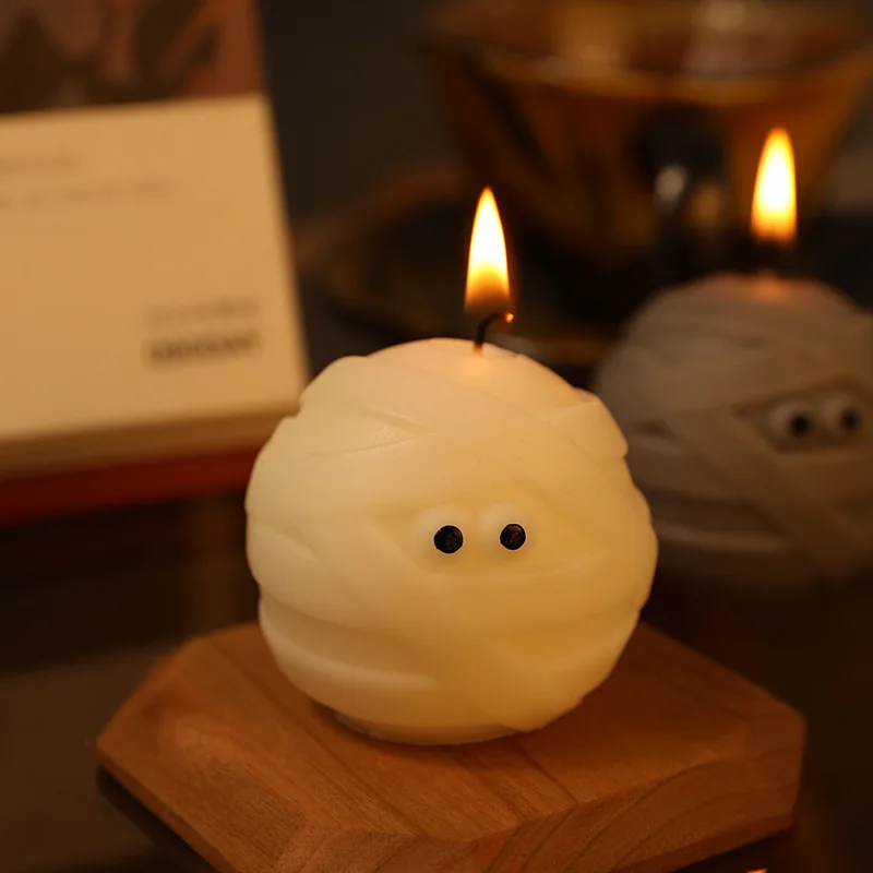 Vela de silicona para Halloween, vela aromática de ambiente, adornos creativos, decoración de escritorio para el hogar, suministro para fiesta de Halloween para niños