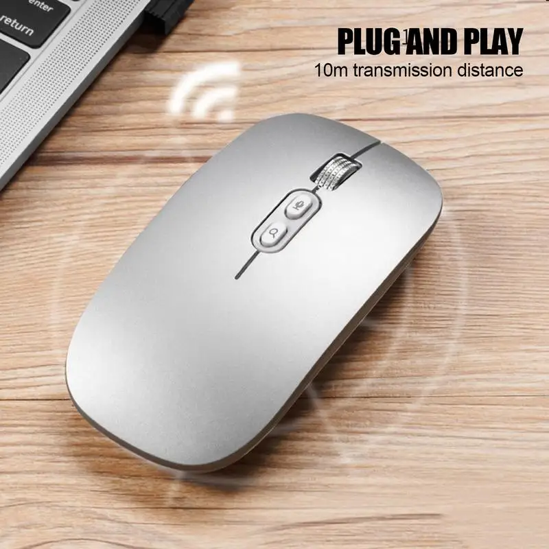 Silent Mouse Wireless 2.4G Wireless AI Voice Typing Ergonomic Mouse USB Mouse With Silent Click 1600DPI 28 Languages Translator