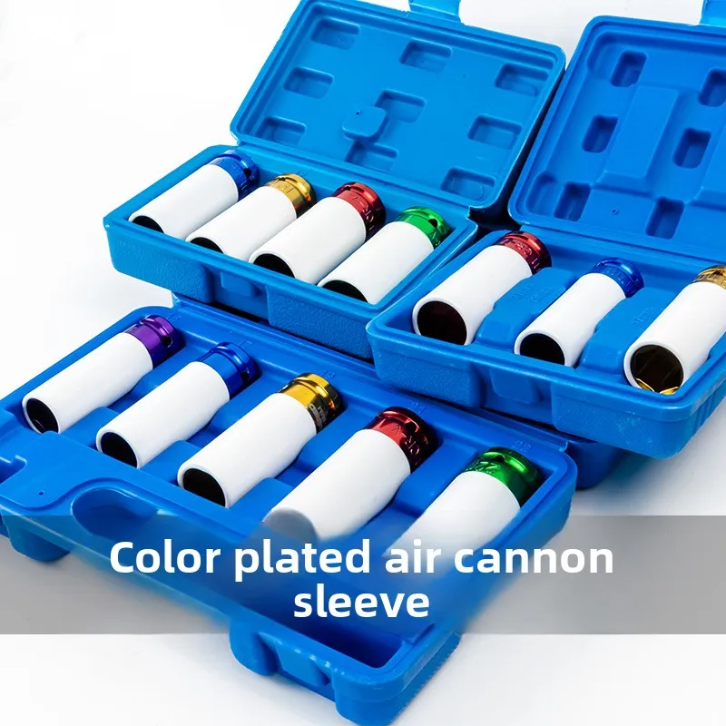 

Набор торцевых головок с приводной гайкой 1/2 дюйма, набор торцевых головок для колес, набор торцевых головок с ударной гайкой, тонкостенная гайка с цветным наконечником