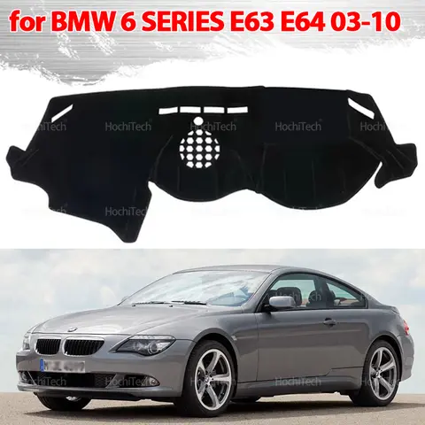 BMW 6 시리즈 E63 E64 630 640D 650I 2003-2010 대시보드 커버 보호 패드, 햇빛 가리개, 자외선 차단 카펫 액세서리