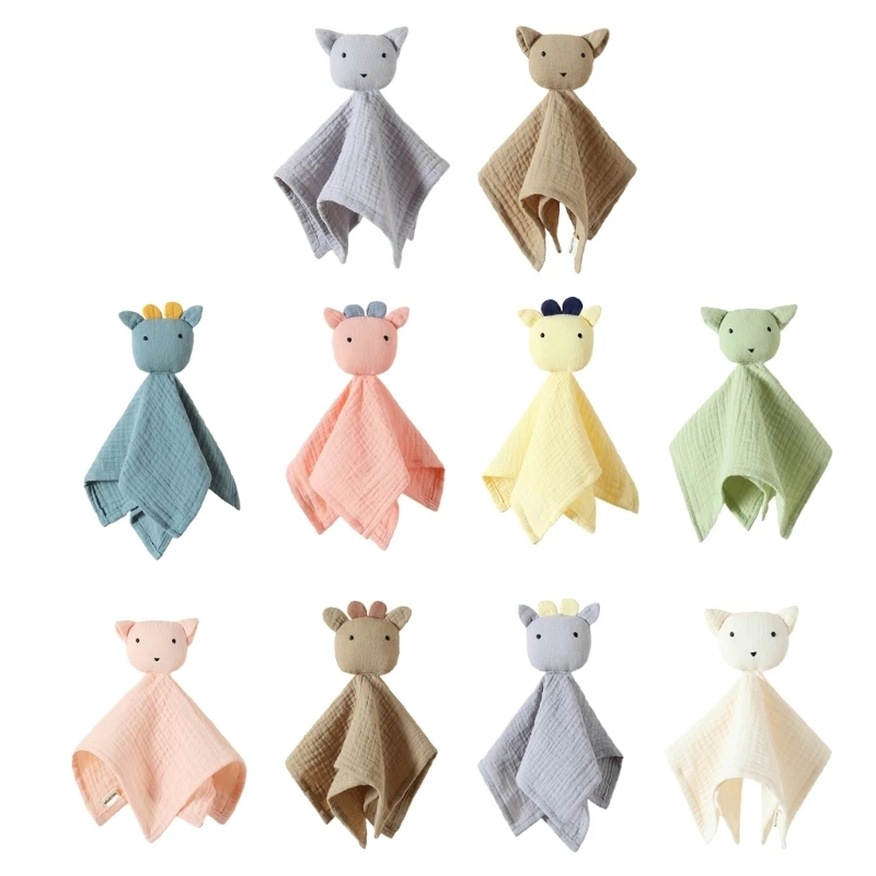 Soothe Appease Towel Bibs Animal Snuggle Toy Newborn Baby Sleeping