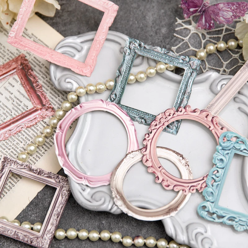 Vintage Baroque Photo Frame Collage Card Retro Ornate Frame Paper Die Cuts for Junk Journal Scrapbooking & Craft Decoration