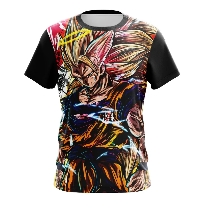2026 Mode Dragon Ball Multi-Charakter 3D-Druck Cosplay T-Shirt Fitness Sport Anime Ausstellung Kurzarm-Shirt